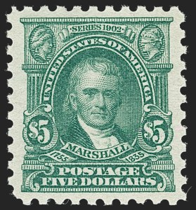 Sale 1240, Lot 469, 1916-17 Issues (Scott 462-480), $5.00 Light Green (480) Sale 1240, Lot 469, 1916-17 Issues (Scott 462-480)
