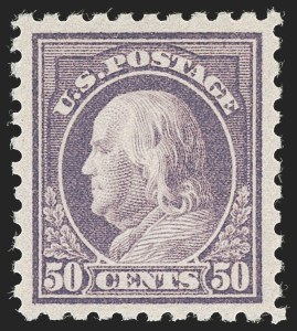 Sale 1245, Lot 1928, 1916-17 Issues (Scott 462-480), 50c Light Violet (477) Sale 1245, Lot 1928, 1916-17 Issues (Scott 462-480)