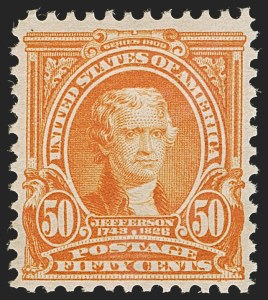 Sale 1247, Lot 473, 1902-08 Issues (Scott 300-320), 50c Orange (310) Sale 1247, Lot 473, 1902-08 Issues (Scott 300-320)