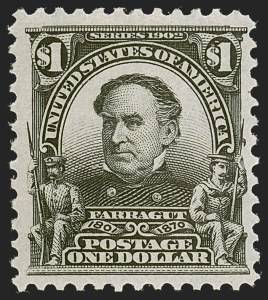 Sale 1247, Lot 474, 1902-08 Issues (Scott 300-320), $1.00 Black (311) Sale 1247, Lot 474, 1902-08 Issues (Scott 300-320)