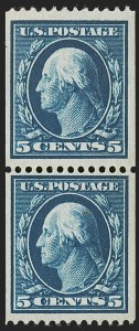 Sale 1256, Lot 2164, 1908-12 Issues (Scott 350-369), 5c Blue, Coil (351) Sale 1256, Lot 2164, 1908-12 Issues (Scott 350-369)