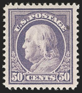 Sale 1256, Lot 2190, 1912-23 Issues (Scott 387-539), 50c Violet (421) Sale 1256, Lot 2190, 1912-23 Issues (Scott 387-539)