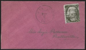 Sale 1260, Lot 49, 1861-68 Issues and Re-Issue, 2c Black (73) Sale 1260, Lot 49, 1861-68 Issues and Re-Issue