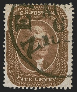 Sale 1285, Lot 2022, 1851-60 Issues and Reprints, 5c Orange Brown, Ty. II (30) Sale 1285, Lot 2022, 1851-60 Issues and Reprints