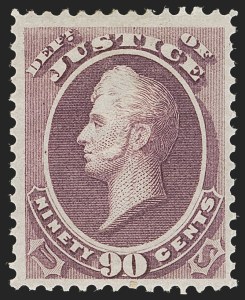 Sale 1285, Lot 2221, Officials, 90c Purple, Justice (O34) Sale 1285, Lot 2221, Officials