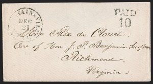 Sale 1291, Lot 584, Civil War Military Mails: Confederate Military and Govt. Figures, Judah P. Benjamin Sale 1291, Lot 584, Civil War Military Mails: Confederate Military and Govt. Figures