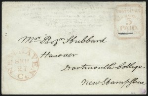 New Haven Conn., 5c Postmaster's Provisional, (Scott 8XU1-8XU4)