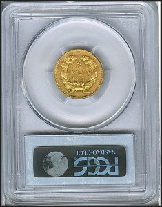 Princess Gold, $3, 1857 - , 7976, Reverse