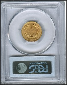 Princess Gold, $3, 1861 - , 7982, Reverse