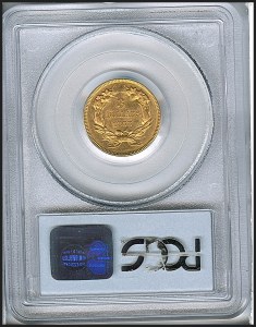 Princess Gold, $3, 1868 - , 7989, Reverse