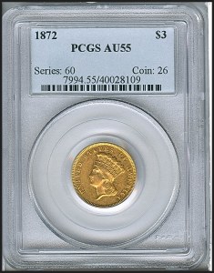 Princess Gold, $3, 1872 - , 7994, Obverse