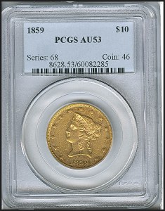 Liberty Eagle, $10, 1859 - , 8628, Obverse