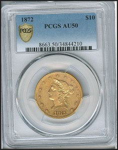 Liberty Eagle, $10, 1872 - , 8663, Obverse