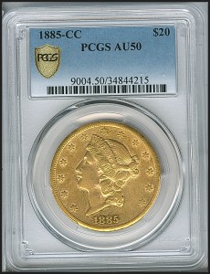 Liberty Double Eagle, $20, 1885 - CC, 9004, Obverse