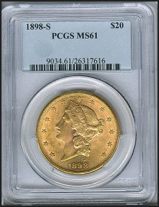 Liberty Double Eagle, $20, 1898 - S, 9034, Obverse