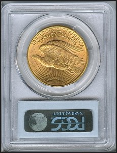 Saint-Gaudens Double Eagle, $20, 1908 - D, 9148, Reverse