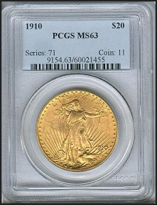Saint-Gaudens Double Eagle, $20, 1910 - , 9154, Obverse