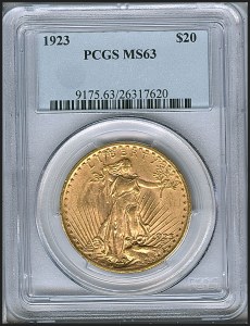 Saint-Gaudens Double Eagle, $20, 1923 - , 9175, Obverse