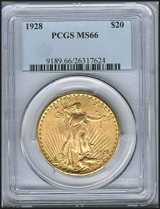Saint-Gaudens Double Eagle, $20, 1928 - , 9189, Obverse