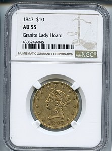 Liberty Eagle, $10, 1847 - , 8597, Obverse