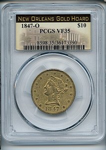 Liberty Eagle, $10, 1847 - O, 8598, Obverse