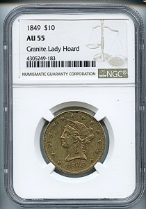 Liberty Eagle, $10, 1849 - , 8601, Obverse