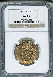 Princess Eagle, $10, 1911 - D, 8869, Obverse