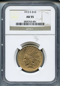 Princess Eagle, $10, 1913 - S, 8874, Obverse