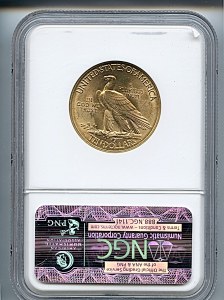 Indian Eagle, $10, 1914 - D, 8876, Reverse