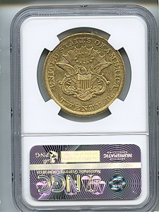 Liberty Double Eagle, $20, 1851 - O, 8905, Reverse