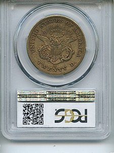 Liberty Double Eagle, $20, 1859 - S, 8928, Reverse