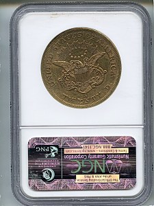 Liberty Double Eagle, $20, 1862 - S, 8938, Reverse