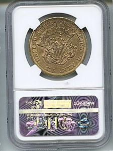 Liberty Double Eagle, $20, 1865 - S, 8944, Reverse