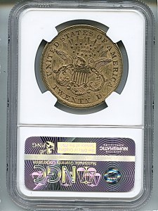 Liberty Double Eagle, $20, 1869 - S, 8956, Reverse