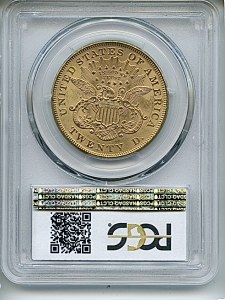 Liberty Double Eagle, $20, 1873 - , 8967, Reverse
