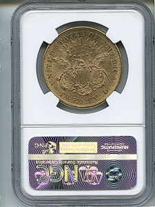 Liberty Double Eagle, $20, 1874 - S, 8972, Reverse