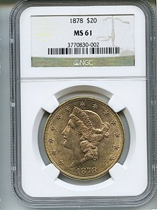 Liberty Double Eagle, $20, 1878 - , 8985, Obverse