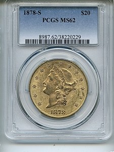 Liberty Double Eagle, $20, 1878 - S, 8987, Obverse