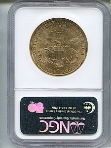 Liberty Double Eagle, $20, 1880 - S, 8993, Reverse