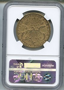 Liberty Double Eagle, $20, 1883 - CC, 8999, Reverse