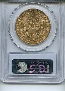 Liberty Double Eagle, $20, 1884 - CC, 9001, Reverse