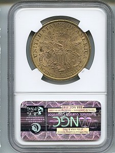 Liberty Double Eagle, $20, 1885 - S, 9005, Reverse