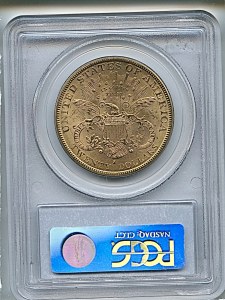 Liberty Double Eagle, $20, 1885 - S, 9005, Reverse