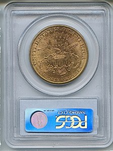 Liberty Double Eagle, $20, 1887 - S, 9007, Reverse