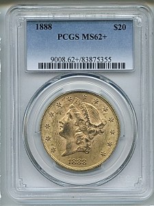 Liberty Double Eagle, $20, 1888 - S, 9008, Obverse