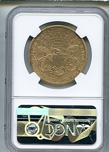 Liberty Double Eagle, $20, 1889 - CC, 9011, Reverse