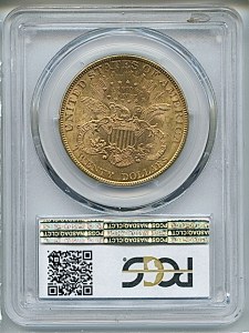 Liberty Double Eagle, $20, 1890 - , 9013, Reverse