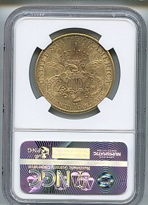 Liberty Double Eagle, $20, 1890 - CC, 9014, Reverse