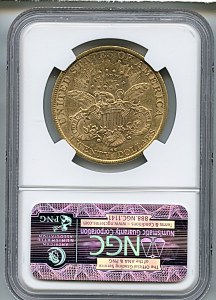 Liberty Double Eagle, $20, 1890 - CC, 9014, Reverse