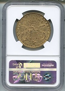 Liberty Double Eagle, $20, 1890 - CC, 9014, Reverse